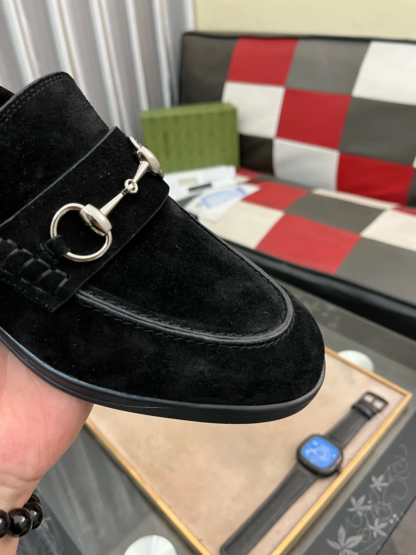 Men's shoes 💰540⌚️⌚️【GUCCi】Original frosted calfskin, water-dyed cowhide lining, original outsole, men's and women's fashion, formal casual leather shoes, slip-on men's and women's shoes series, young fashion, European and American trends, British style, casual matching, comfortable feet, standard code: men's code 38-444️⃣colors available